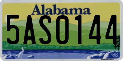AL license plate 5AS0144