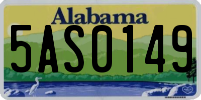AL license plate 5AS0149