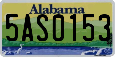 AL license plate 5AS0153
