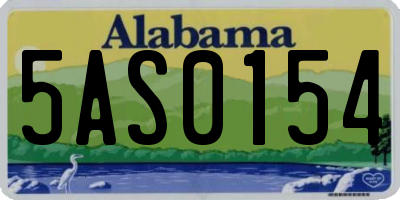 AL license plate 5AS0154