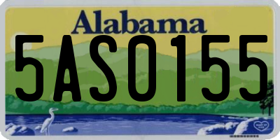 AL license plate 5AS0155