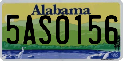 AL license plate 5AS0156