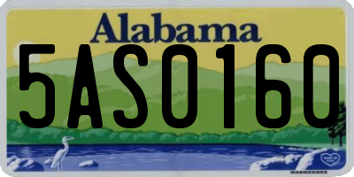 AL license plate 5AS0160