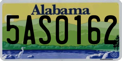 AL license plate 5AS0162