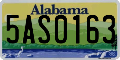 AL license plate 5AS0163