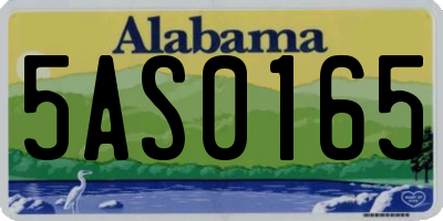 AL license plate 5AS0165