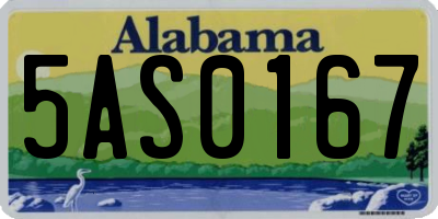 AL license plate 5AS0167