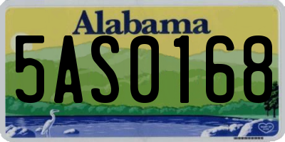 AL license plate 5AS0168