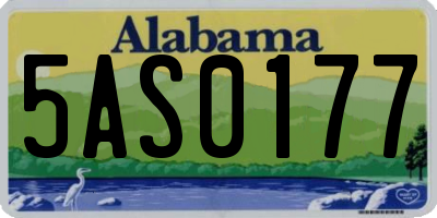 AL license plate 5AS0177