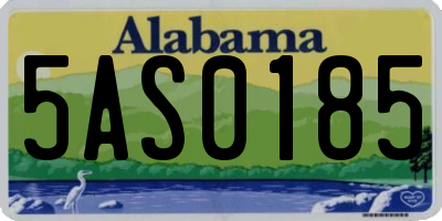 AL license plate 5AS0185