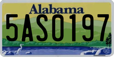 AL license plate 5AS0197