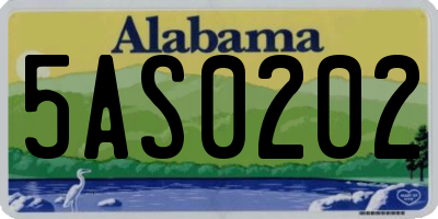 AL license plate 5AS0202