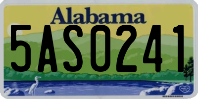AL license plate 5AS0241