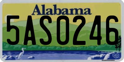 AL license plate 5AS0246