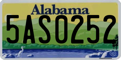 AL license plate 5AS0252