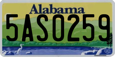 AL license plate 5AS0259
