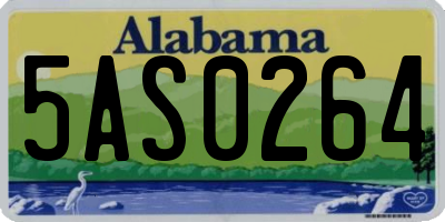 AL license plate 5AS0264