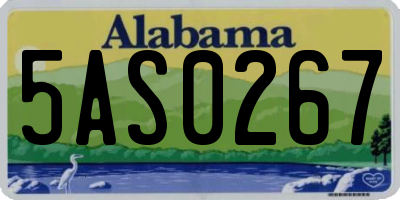 AL license plate 5AS0267