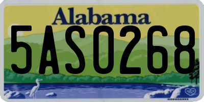 AL license plate 5AS0268