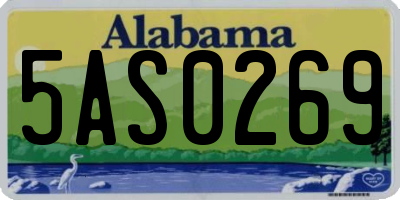 AL license plate 5AS0269