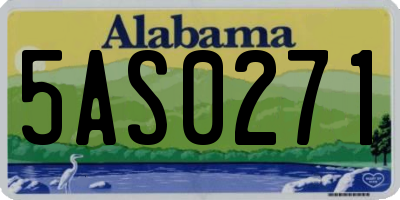 AL license plate 5AS0271