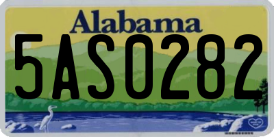 AL license plate 5AS0282