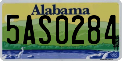 AL license plate 5AS0284