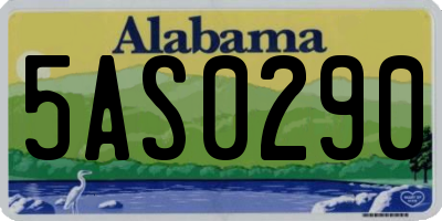 AL license plate 5AS0290