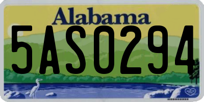 AL license plate 5AS0294