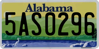 AL license plate 5AS0296