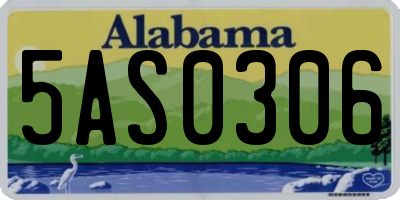 AL license plate 5AS0306