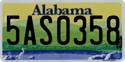 AL license plate 5AS0358