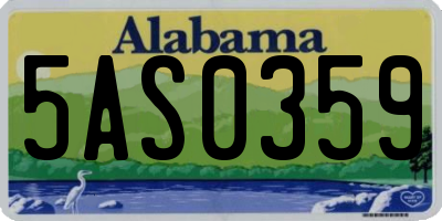 AL license plate 5AS0359