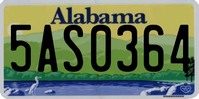 AL license plate 5AS0364