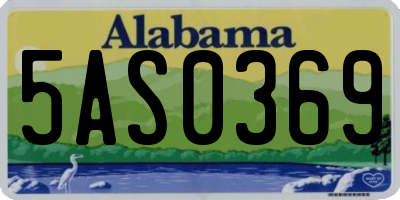 AL license plate 5AS0369