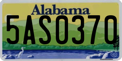 AL license plate 5AS0370