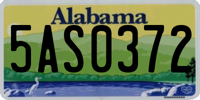 AL license plate 5AS0372