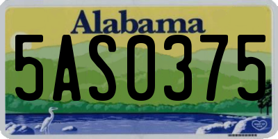 AL license plate 5AS0375