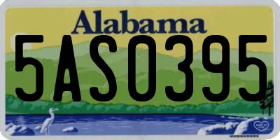 AL license plate 5AS0395