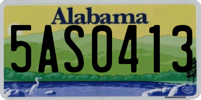 AL license plate 5AS0413
