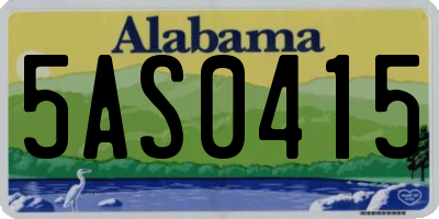 AL license plate 5AS0415