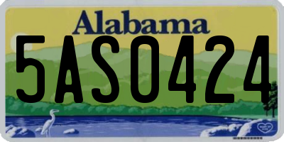 AL license plate 5AS0424