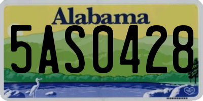 AL license plate 5AS0428