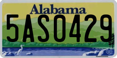AL license plate 5AS0429