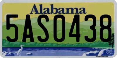 AL license plate 5AS0438