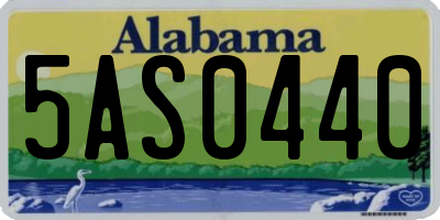 AL license plate 5AS0440