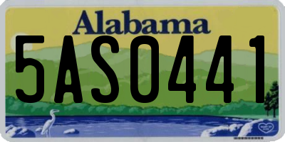 AL license plate 5AS0441