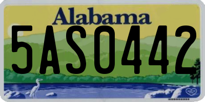 AL license plate 5AS0442