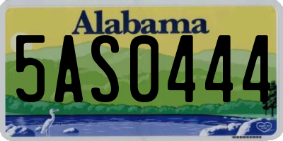 AL license plate 5AS0444