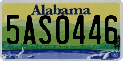 AL license plate 5AS0446